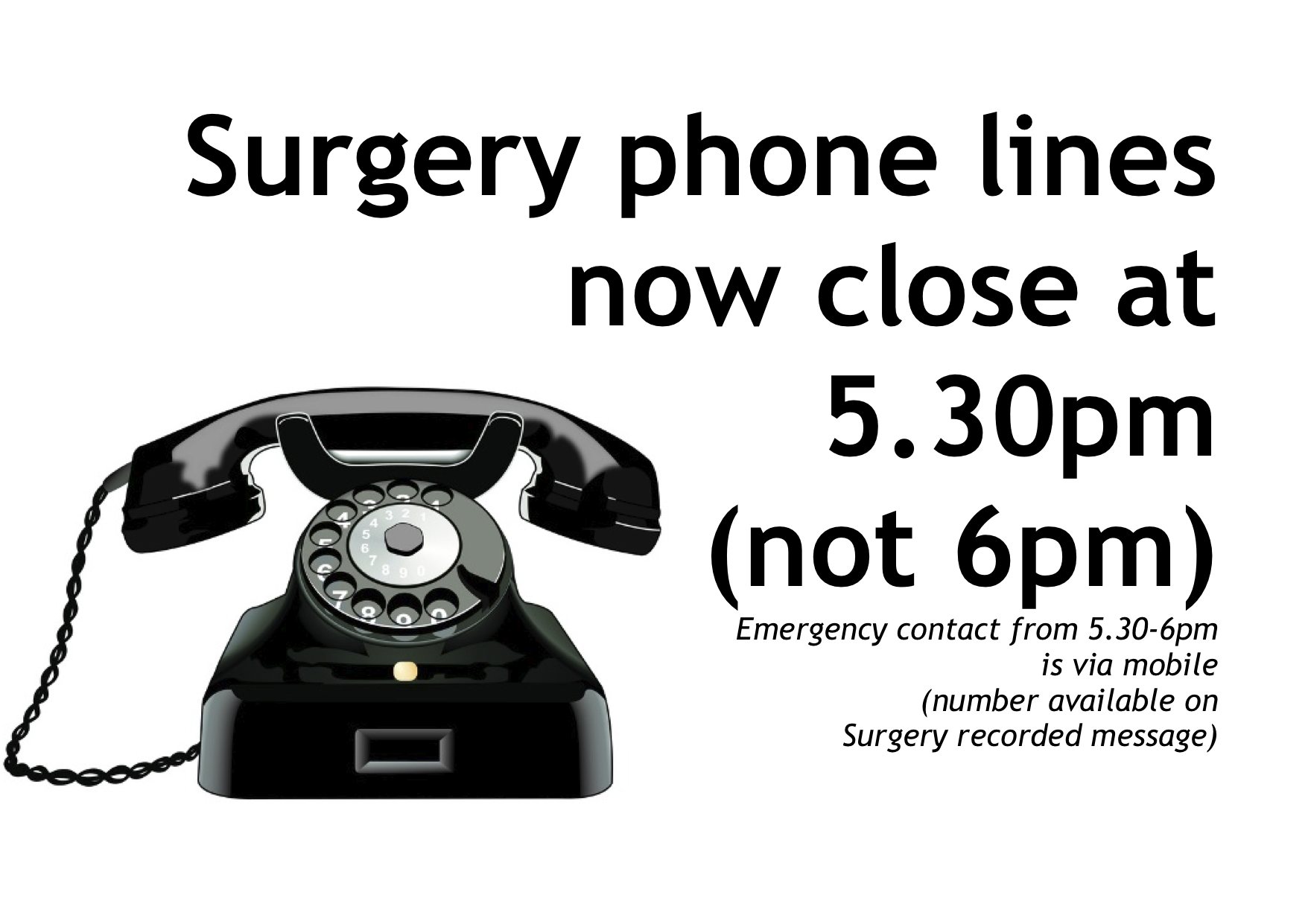 Ballyward Surgery Doctors surgery opening times and what to do when we are closed